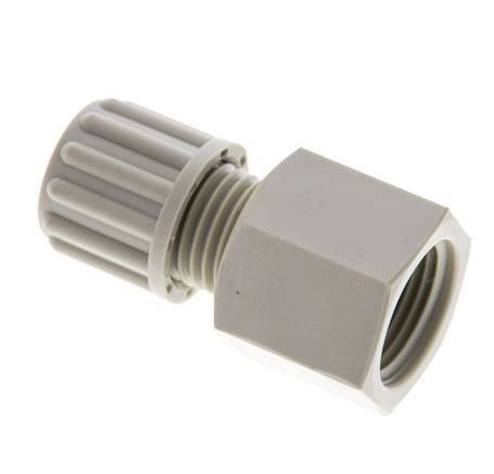 8x6mm & G3/8'' PP Straight Compression Fitting with Female Threads 10 bar