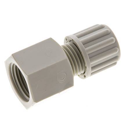 8x6mm & G3/8'' PP Straight Compression Fitting with Female Threads 10 bar
