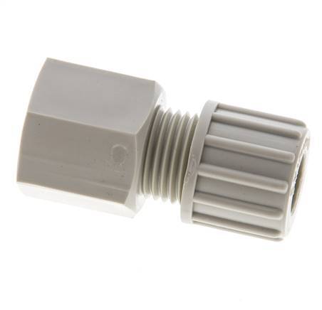 10x8mm & G3/8'' PP Straight Compression Fitting with Female Threads 10 bar