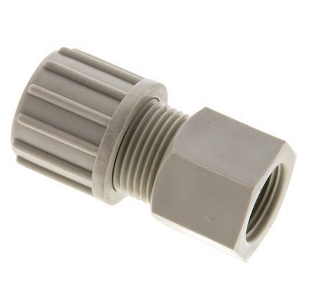 14x12mm & G3/8'' PP Straight Compression Fitting with Female Threads 10 bar