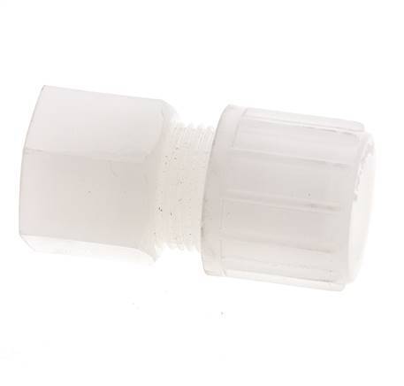 14x12mm & G1/4'' PVDF Straight Compression Fitting with Female Threads 10 bar