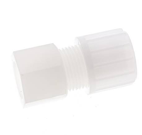 14x12mm & G3/8'' PVDF Straight Compression Fitting with Female Threads 10 bar