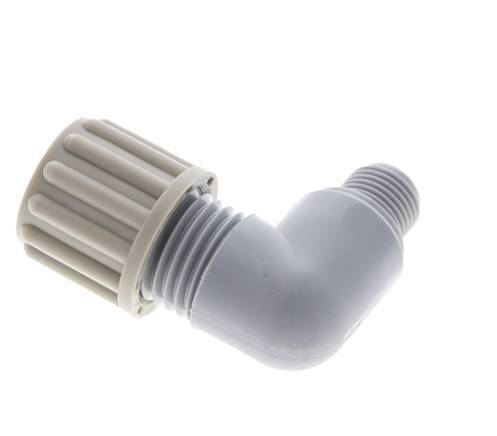 8x6mm & G1/8'' PA Elbow Compression Fitting with Male Threads 10 bar [2 Pieces]