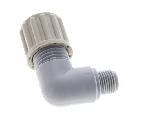 8x6mm & G1/8'' PA Elbow Compression Fitting with Male Threads 10 bar [2 Pieces]