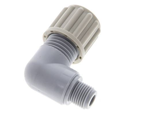 8x6mm & G1/8'' PA Elbow Compression Fitting with Male Threads 10 bar [2 Pieces]