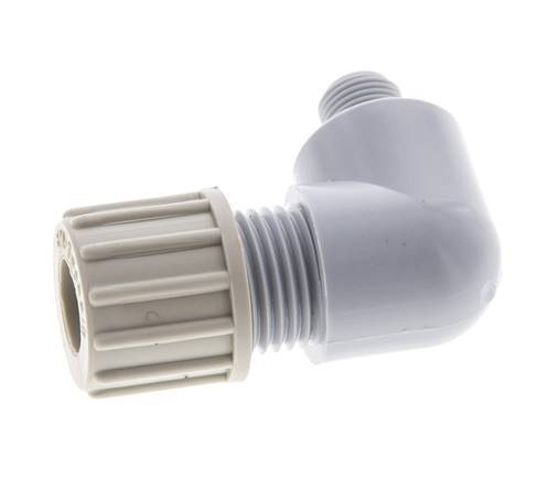 10x8mm & G1/8'' PA Elbow Compression Fitting with Male Threads 10 bar [2 Pieces]