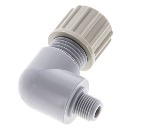 10x8mm & G1/8'' PA Elbow Compression Fitting with Male Threads 10 bar [2 Pieces]