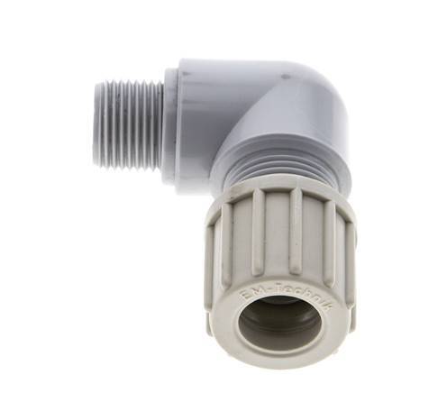 14x12mm & G3/8'' PA Elbow Compression Fitting with Male Threads 10 bar