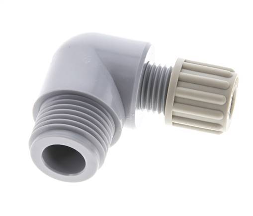 8x6mm & G1/2'' PA Elbow Compression Fitting with Male Threads 10 bar