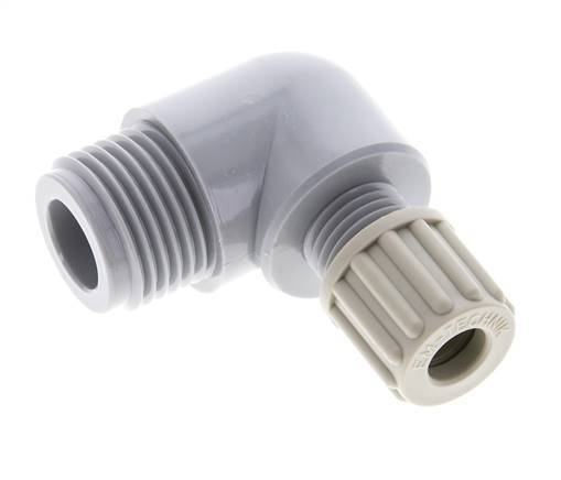 8x6mm & G1/2'' PA Elbow Compression Fitting with Male Threads 10 bar