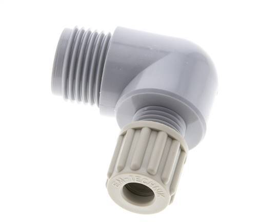 8x6mm & G1/2'' PA Elbow Compression Fitting with Male Threads 10 bar