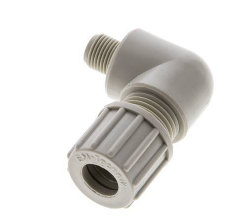 10x8mm & G1/8'' PP Elbow Compression Fitting with Male Threads 10 bar