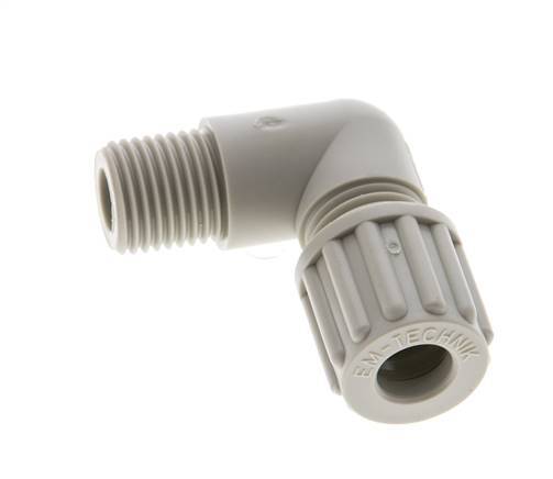 8x6mm & G1/4'' PP Elbow Compression Fitting with Male Threads 10 bar