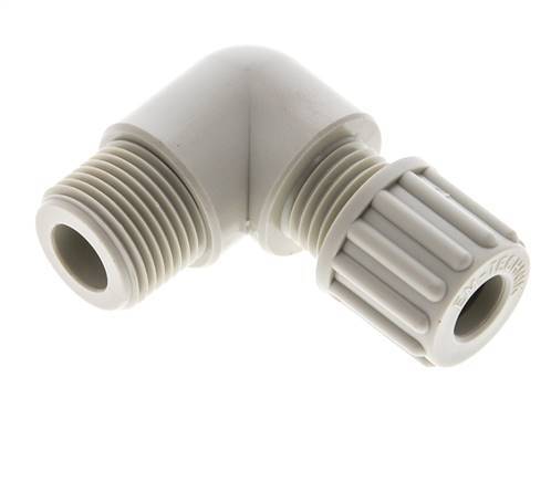 8x6mm & G3/8'' PP Elbow Compression Fitting with Male Threads 10 bar