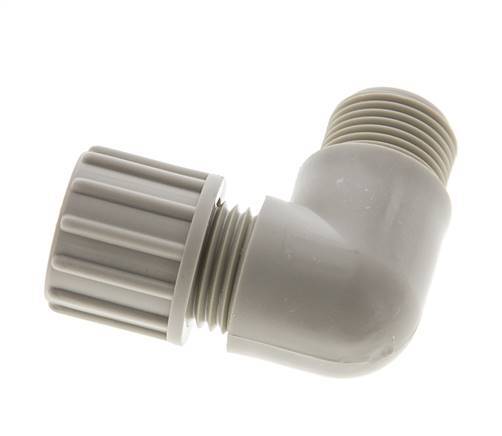 10x8mm & G3/8'' PP Elbow Compression Fitting with Male Threads 10 bar