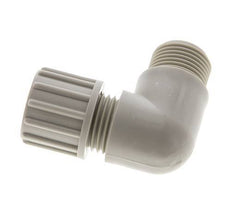 10x8mm & G3/8'' PP Elbow Compression Fitting with Male Threads 10 bar