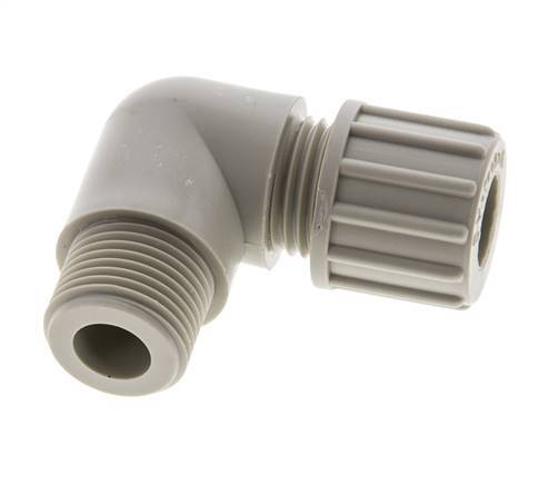 10x8mm & G3/8'' PP Elbow Compression Fitting with Male Threads 10 bar
