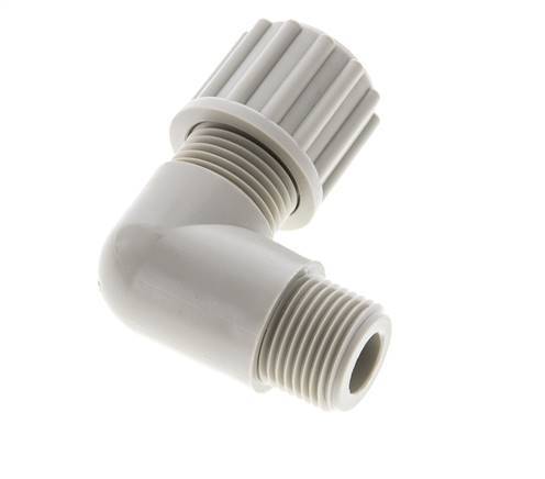 12x9mm & G3/8'' PP Elbow Compression Fitting with Male Threads 10 bar