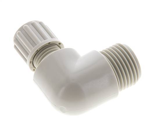 8x6mm & G1/2'' PP Elbow Compression Fitting with Male Threads 10 bar