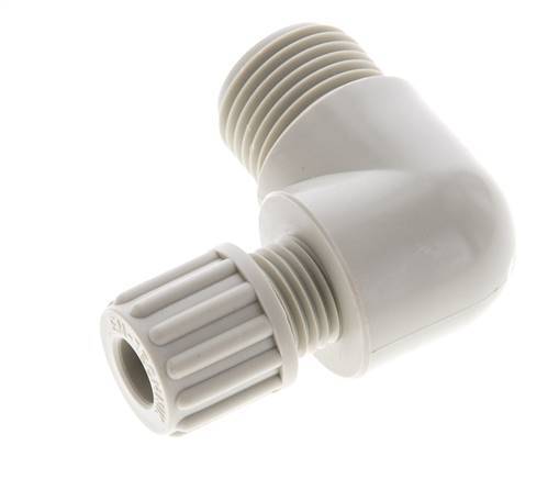 8x6mm & G1/2'' PP Elbow Compression Fitting with Male Threads 10 bar