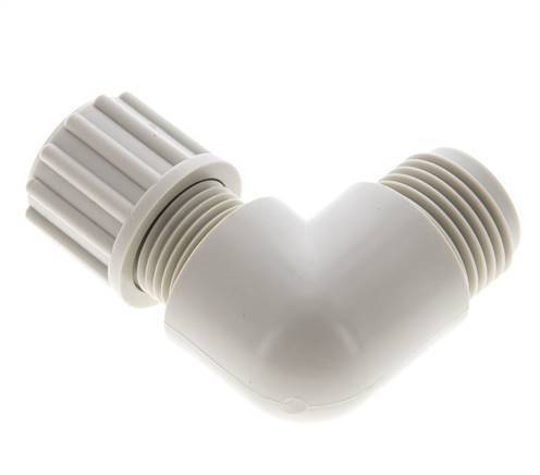 8x6mm & G3/8'' PVDF Elbow Compression Fitting with Male Threads 10 bar