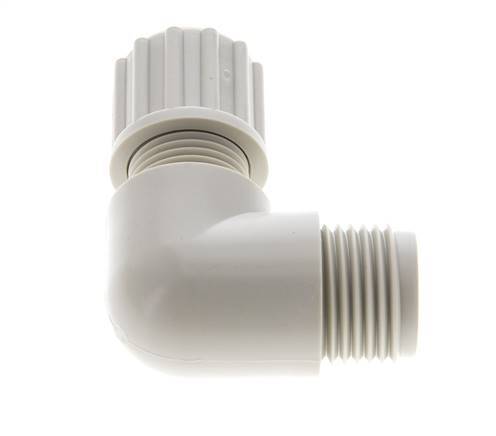 6x4mm & G3/8'' PVDF Elbow Compression Fitting with Male Threads 10 bar