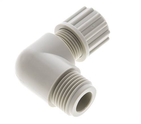 6x4mm & G1/8'' PVDF Elbow Compression Fitting with Male Threads 10 bar