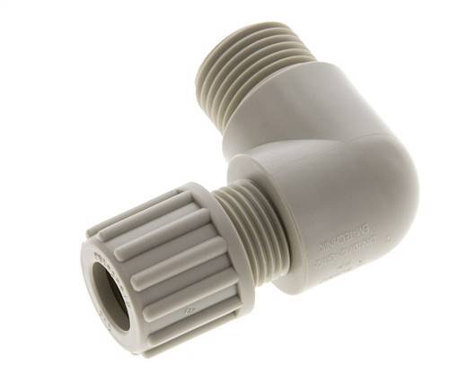 12x10mm & G1/2'' PP Elbow Compression Fitting with Male Threads 10 bar