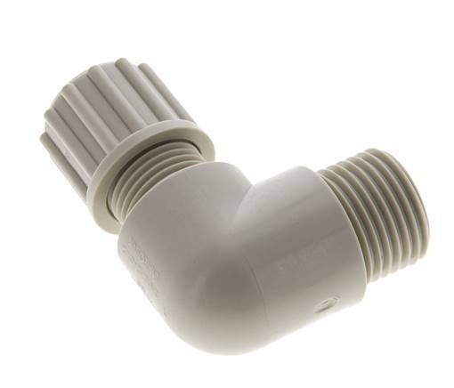 12x10mm & G1/2'' PP Elbow Compression Fitting with Male Threads 10 bar