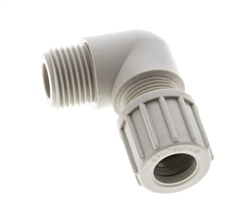 6x4mm & G1/8'' PVDF Elbow Compression Fitting with Male Threads 10 bar