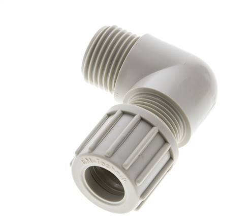 6x4mm & G1/8'' PVDF Elbow Compression Fitting with Male Threads 10 bar