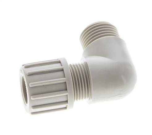 10x8mm & G1/8'' PVDF Elbow Compression Fitting with Male Threads 10 bar