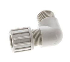 10x8mm & G1/4'' PVDF Elbow Compression Fitting with Male Threads 10 bar