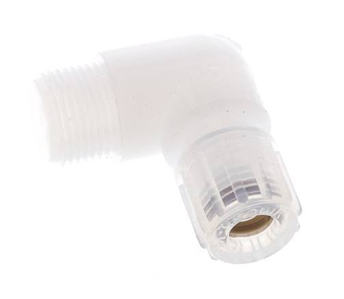 8x6mm & G3/8'' PFA Elbow Cutting Fitting with Male Threads 10 bar