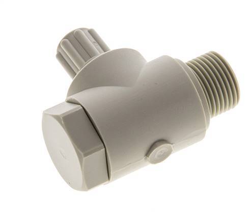 6x4mm & G3/8'' PP-Kompressionsverschraubung mit Außengewinde mit Hohlschraube 10 bar