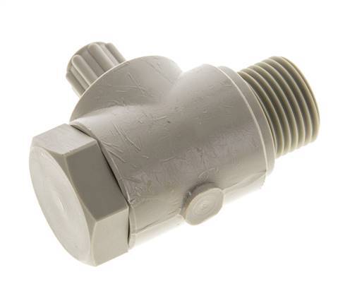 6x4mm & G1/2'' PP-Kompressionsverschraubung mit Außengewinde mit Hohlschraube 10 bar