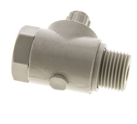 6x4mm & G1/2'' PP-Kompressionsverschraubung mit Außengewinde mit Hohlschraube 10 bar