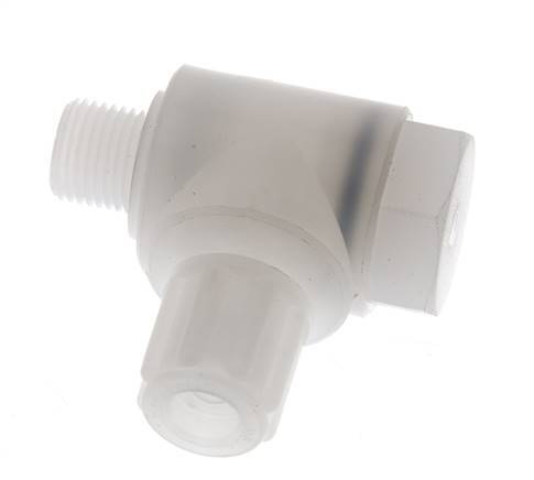 6x4mm & G1/8'' PVDF-Kompressionsverschraubung mit Außengewinde und Hohlschraube 10 bar