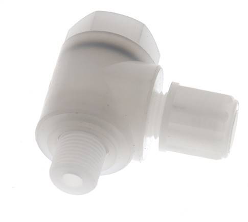 6x4mm & G1/8'' PVDF-Kompressionsverschraubung mit Außengewinde und Hohlschraube 10 bar