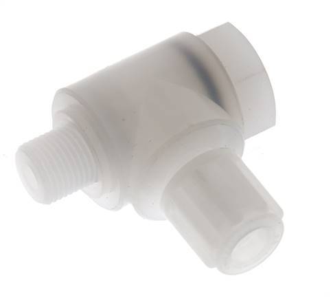 6x4mm & G1/8'' PVDF-Kompressionsverschraubung mit Außengewinde und Hohlschraube 10 bar