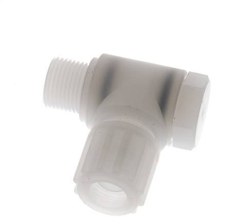 12x10mm & G3/8'' PVDF-Kompressionsverschraubung mit Außengewinde und Hohlschraube 10 bar