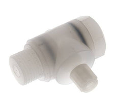 6x4mm & G1/2'' PVDF-Kompressionsverschraubung mit Außengewinde und Hohlschraube 10 bar