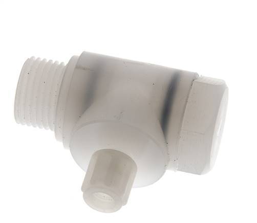 6x4mm & G1/2'' PVDF-Kompressionsverschraubung mit Außengewinde und Hohlschraube 10 bar