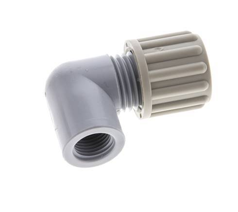 8x6mm & G1/8'' PA Elbow Compression Fitting with Female Threads 10 bar [2 Pieces]