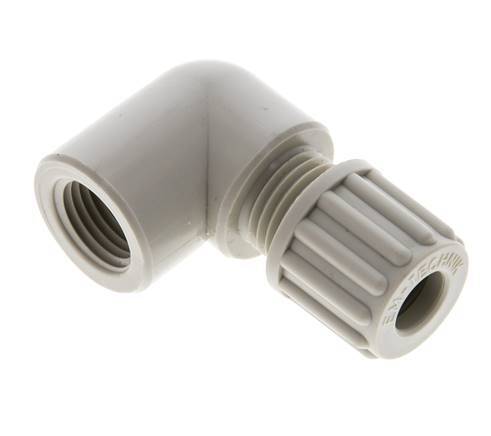 8x6mm & G1/4'' PP Elbow Compression Fitting with Female Threads 10 bar