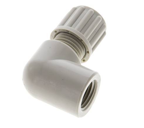 8x6mm & G1/4'' PP Elbow Compression Fitting with Female Threads 10 bar