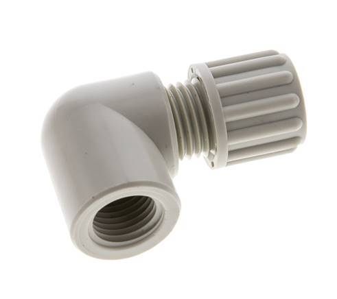 8x6mm & G1/4'' PP Elbow Compression Fitting with Female Threads 10 bar