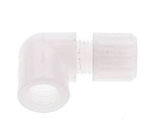 6x4mm & G1/2'' PVDF Elbow Compression Fitting with Female Threads 10 bar