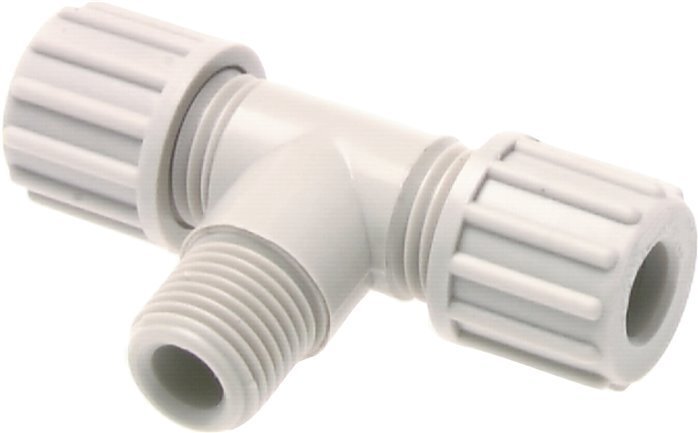 12x10mm & G3/8'' PA T-Shape T-Kompressionsfitting mit Außengewinde 10 bar