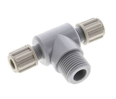 6x4mm & G3/8'' PA T-Shape Tee Compression Fitting with Male Threads 10 bar